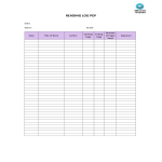 template topic preview image Reading Log PDF