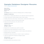 Database Designer Resume gratis en premium templates