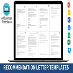 Work Performance Recommendation Letter gratis en premium templates