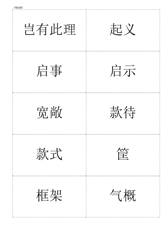 HSK Flashcards Chinese Level 6 Part 8 gratis en premium templates