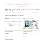 Temporary Guardianship Form gratis en premium templates