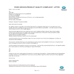 Professional Complaint Letter gratis en premium templates