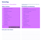 New Baby Clothes Checklist gratis en premium templates