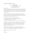 Bank Officer Job Application Letter gratis en premium templates