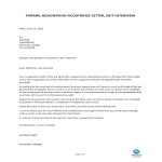 Resignation Acceptance Letter Format gratis en premium templates