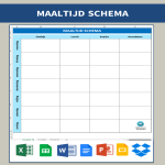 Wekelijks Maaltijdplan gratis en premium templates