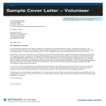 Job Application Letter For Volunteer Co Ordinator gratis en premium templates