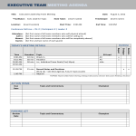 Executive Team Agenda gratis en premium templates