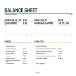 template topic preview image Balance Sheet Template excel worksheet
