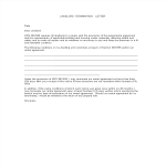 template topic preview image Sample Landlord Termination Letter