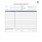 image Delivery Order Template