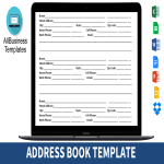 Address Book Template gratis en premium templates