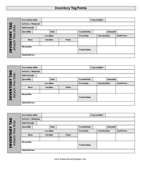 Inventory tag templates gratis en premium templates