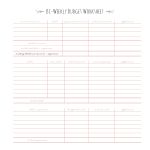 template topic preview image Bi Weekly Budget Worksheet