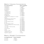 Metric Cooking Conversion Chart gratis en premium templates