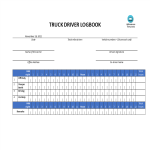 Truck Driver Logbook gratis en premium templates