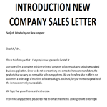 Introducing New Company Sales Letter gratis en premium templates