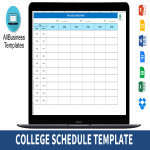 Free College Schedule Maker gratis en premium templates