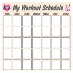 Blank Workout Schedule For Women gratis en premium templates