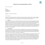 Appointment Chief Executive Officer Letter gratis en premium templates