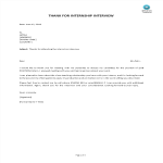 template preview imageThank You for having Internship Interview Letter
