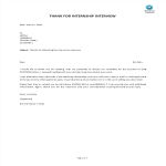 Thank You for having Internship Interview Letter gratis en premium templates