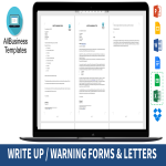 Employee Written Warning Letter gratis en premium templates