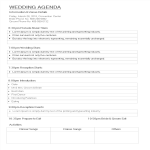Wedding Planner Meeting Agenda gratis en premium templates