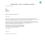 template topic preview image Promotional Letter Equipment Lease