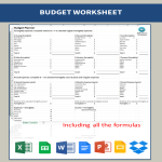 Begrotingswerkblad Template gratis en premium templates