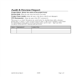 Audit Review Report Project gratis en premium templates