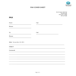 Fax Cover Sheet Template free gratis en premium templates