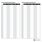 Class Schedule Worksheets gratis en premium templates