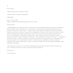 Secondary School Teacher Job Application Letter to the Principal gratis en premium templates