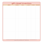 Printable Gift Closet Inventory gratis en premium templates