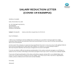 Salary Reduction Letter gratis en premium templates