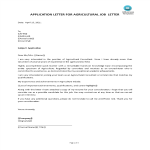 Application letter for agricultural job gratis en premium templates