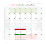 Healthy Meal Calendar gratis en premium templates