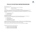 template topic preview image Ita Business Accounting Memo