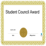 Student Council Award gratis en premium templates