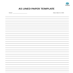 Free Lined Paper Template With Border