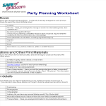 Party Planning Worksheet Checklist gratis en premium templates