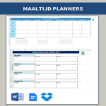 Maaltijd Plan Kalender gratis en premium templates