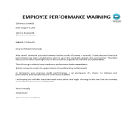 Employment Performance Warning Letter gratis en premium templates