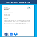 template topic preview image Simple Membership Resignation Letter