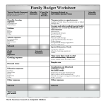 Family Child Care Budget Worksheet gratis en premium templates