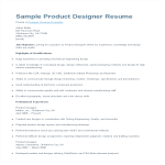 Product Designer Resume gratis en premium templates