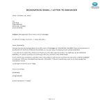 Employment Resignation Letter as Manager gratis en premium templates