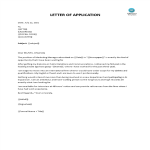 Letter of Application gratis en premium templates