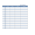 template topic preview image Daily planner XLS spreadsheet